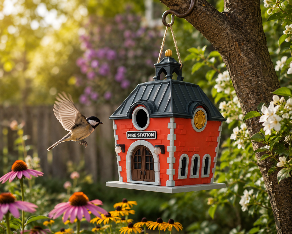 Fire Station Birdhouse